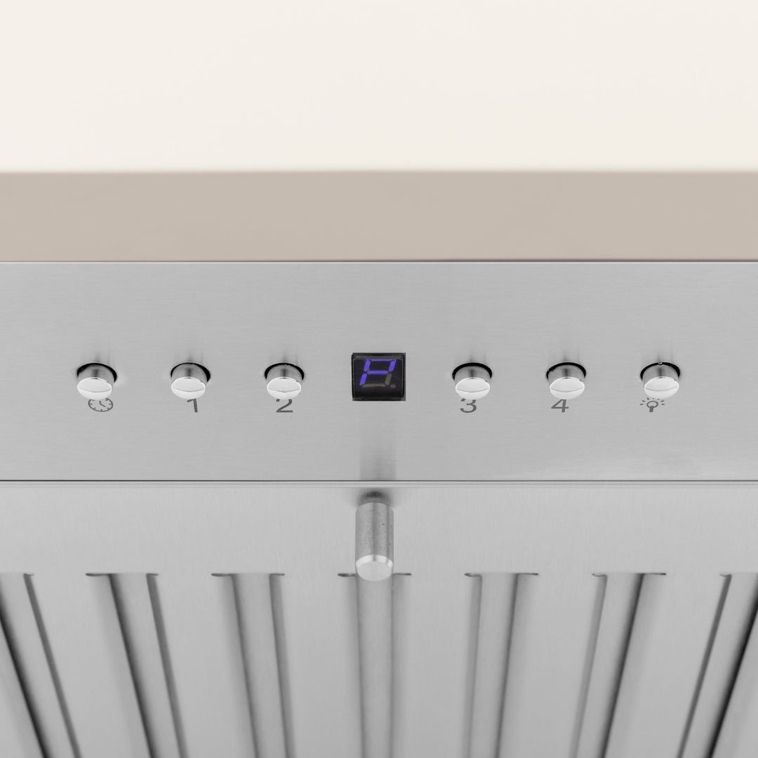 ZLINE 48" Ducted Vent Wooden Convertible Vent Wall Mount Range Hood in Cottage White (KPTT-48)