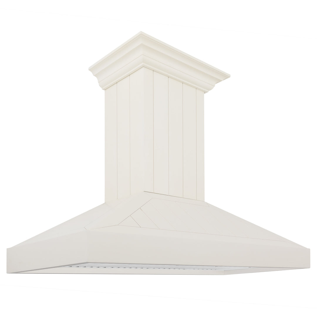 ZLINE 36” Wooden Wall Mount Range Hood Cottage White - Includes Motor