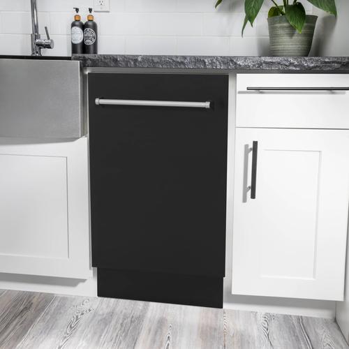 ZLINE 18" Compact Top Control Dishwasher Panel Ready Black Matte