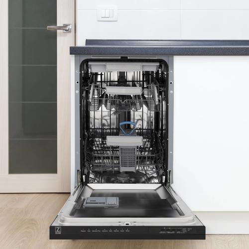 ZLINE 18" Compact Top Control Dishwasher Panel Ready Black Matte