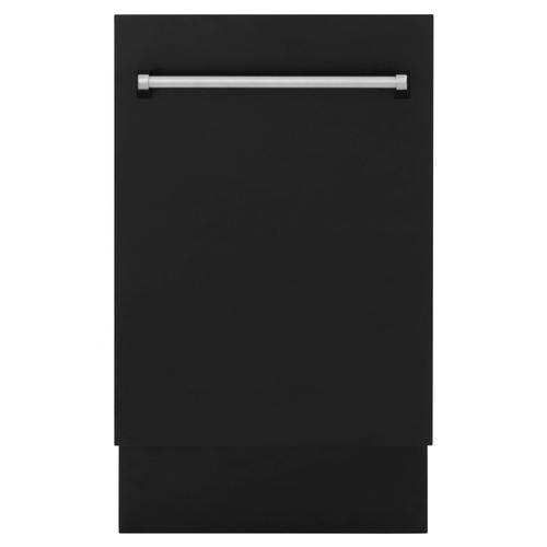 ZLINE 18" Compact Top Control Dishwasher Panel Ready Black Matte