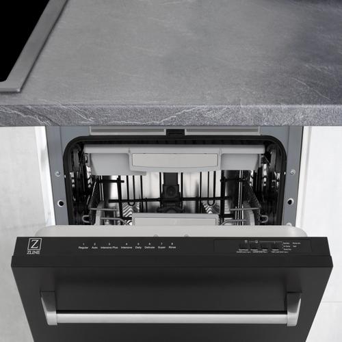 ZLINE 18" Compact Top Control Dishwasher Panel Ready Black Matte