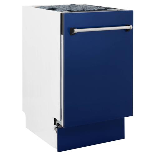 ZLINE 18" Compact Top Control Dishwasher in Custom Panel Read SS Tub