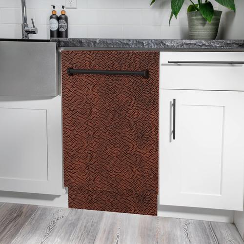 ZLINE 18" Compact Top Control Dishwasher Custom Panel Ready HH Copper