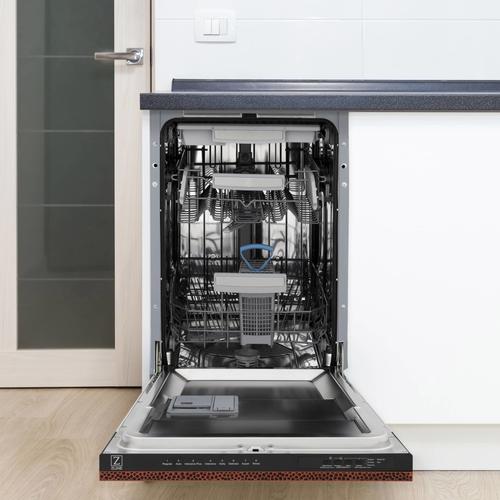 ZLINE 18" Compact Top Control Dishwasher Custom Panel Ready HH Copper
