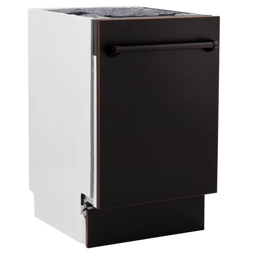 ZLINE 18" Compact Top Control Dishwasher in Custom Panel Ready ORB