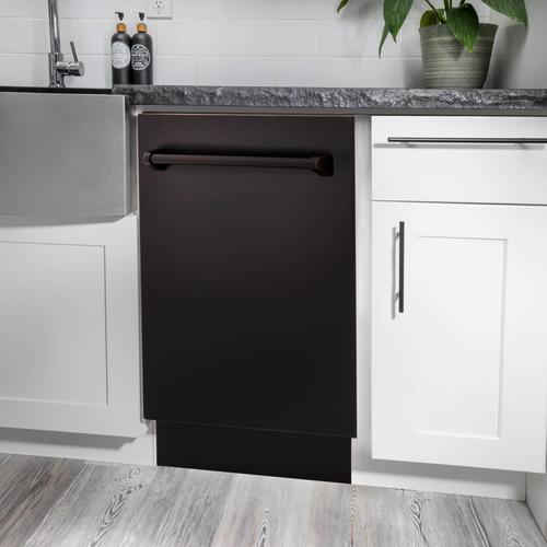 ZLINE 18" Compact Top Control Dishwasher in Custom Panel Ready ORB