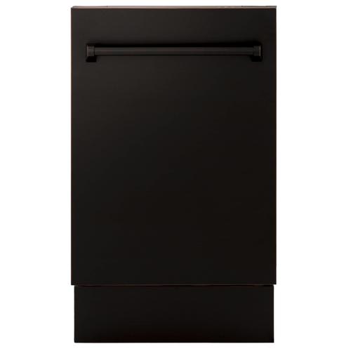 ZLINE 18" Compact Top Control Dishwasher in Custom Panel Ready ORB