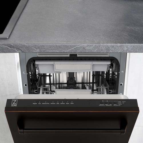 ZLINE 18" Compact Top Control Dishwasher in Custom Panel Ready ORB