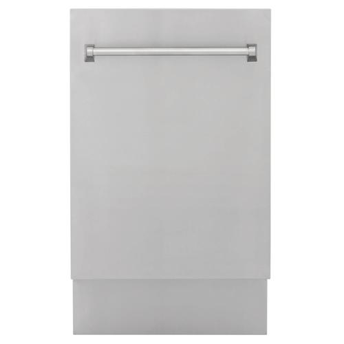 ZLINE 18" Compact Top Control Dishwasher Panel Ready Stainless Steel
