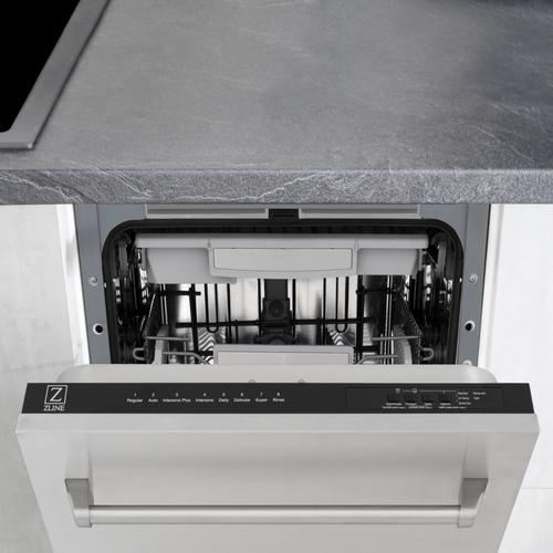 ZLINE 18" Compact Top Control Dishwasher Panel Ready Stainless Steel