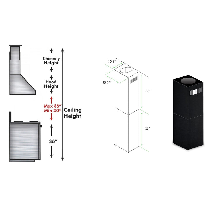 ZLINE Short Kit for 8ft. Ceilings, SK-BSKE2iN