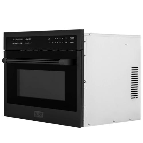 ZLINE 24" Built-in Convection Microwave Oven in Black Stainless Steel