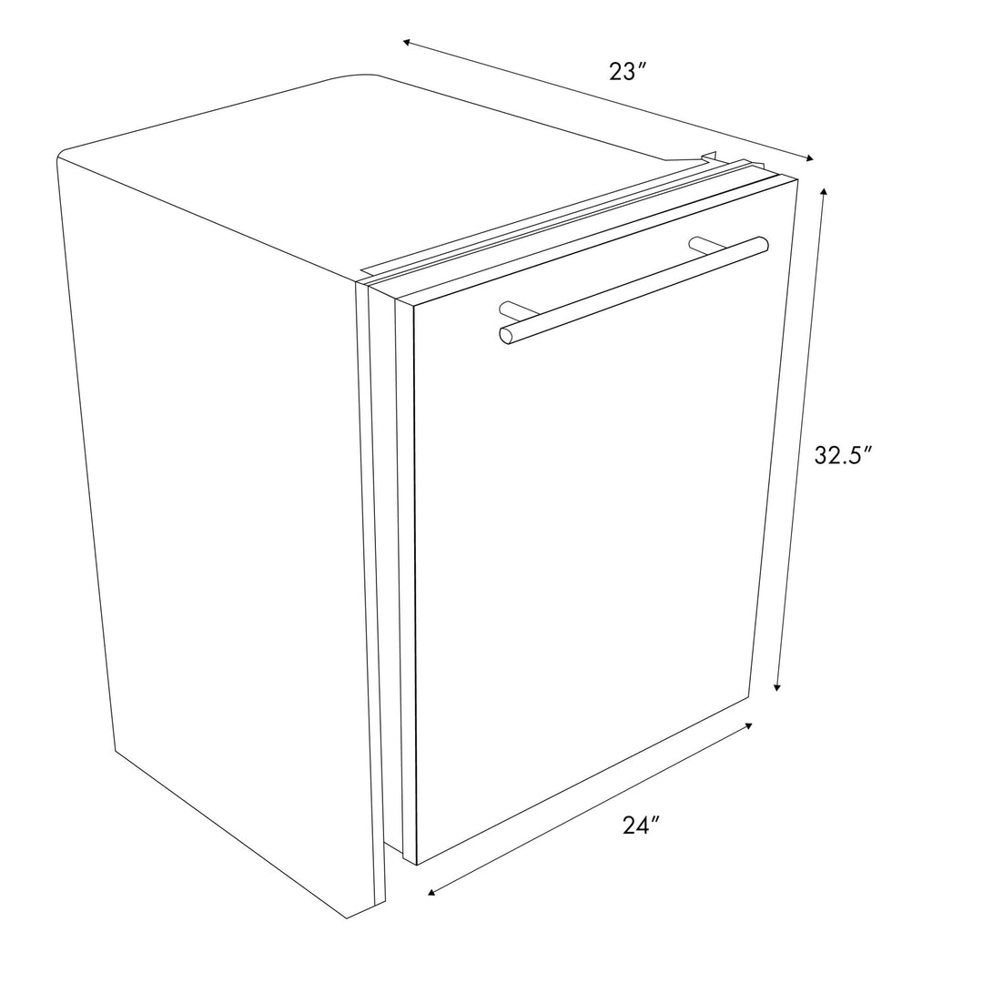 ZLINE 24” Top Control Dishwasher 120-Volt W/ Stainless Steel Tub