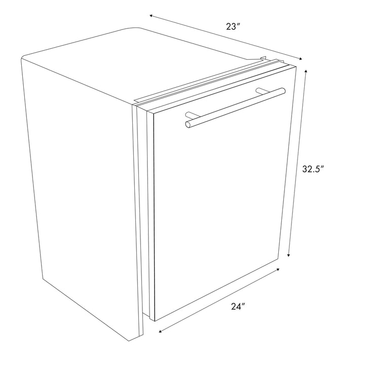 ZLINE 24” Top Control Dishwasher 120-Volt W/ Stainless Steel Tub