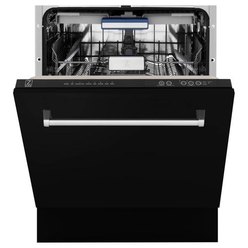 ZLINE 24" Top Control Tall Dishwasher Custom Panel Ready Black Matte