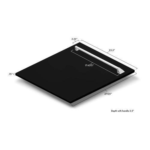 ZLINE 24" Top Control Tall Dishwasher Custom Panel Ready Black Matte