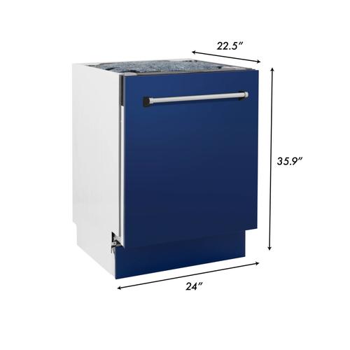 ZLINE 24" Top Control Tall Tub Dishwasher in Custom Panel Ready SS Tub