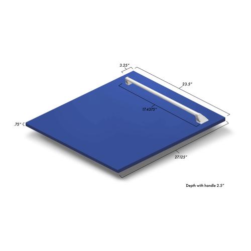 ZLINE 24" Top Control Dishwasher in Custom Panel Ready Blue Matte