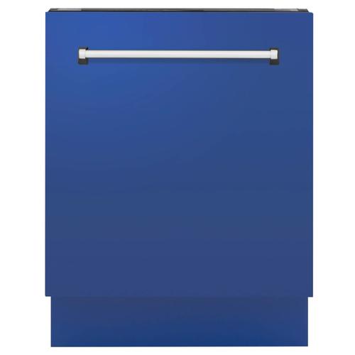 ZLINE 24" Top Control Dishwasher in Custom Panel Ready Blue Matte