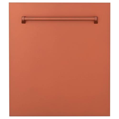 ZLINE 24" Top Control Tall Tub Dishwasher in Custom Panel Ready Copper