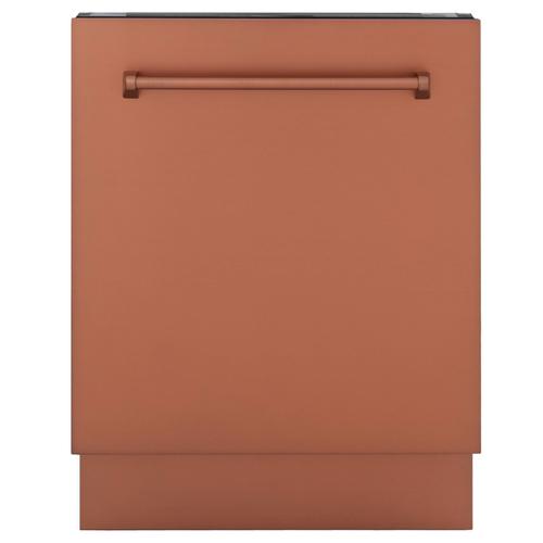 ZLINE 24" Top Control Tall Tub Dishwasher in Custom Panel Ready Copper