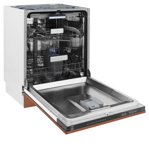 ZLINE 24" Top Control Tall Tub Dishwasher in Custom Panel Ready Copper