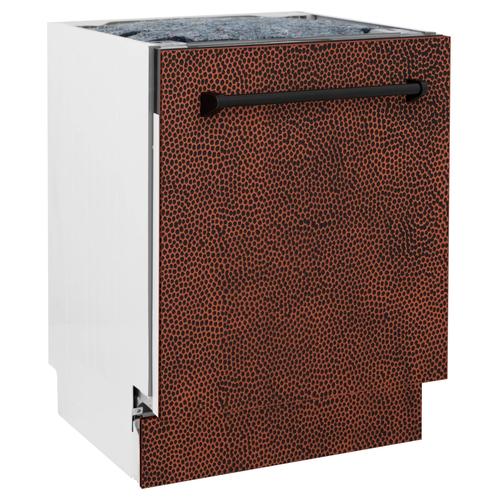 ZLINE 24" Top Control Tall Tub Dishwasher Custom Panel Ready HH Copper