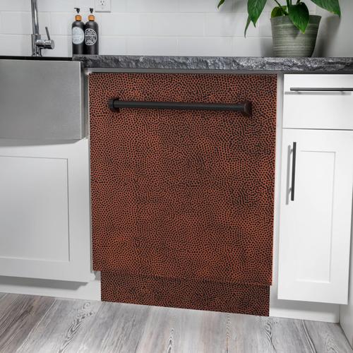 ZLINE 24" Top Control Tall Tub Dishwasher Custom Panel Ready HH Copper