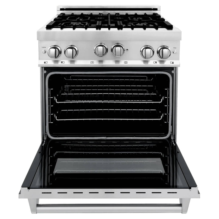 ZLINE 30" Kitchen Package Gas Range Over The Range Microwave &amp; Dishwasher
