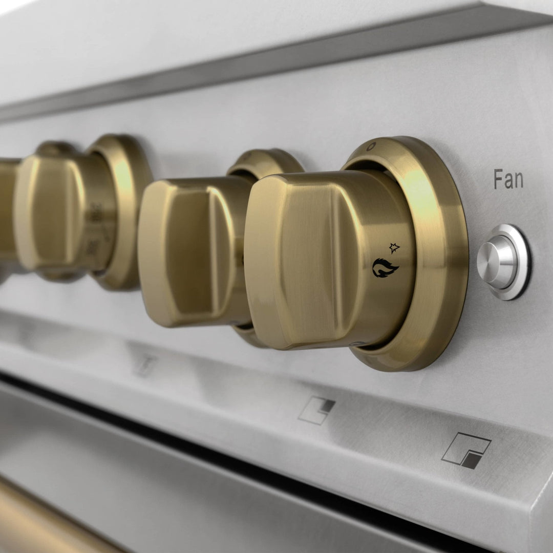 ZLINE 30" Range with Gas Stove and Gas Oven in Champagne Bronze