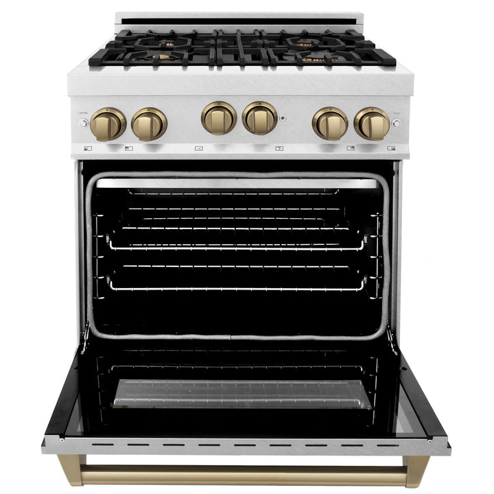 ZLINE 30" Range with Gas Stove and Gas Oven in Champagne Bronze