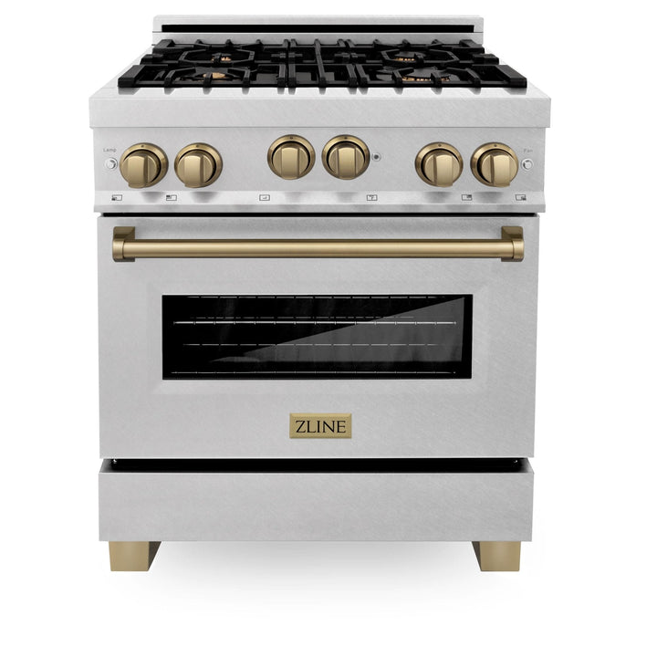 ZLINE 30" Range with Gas Stove and Gas Oven in Champagne Bronze