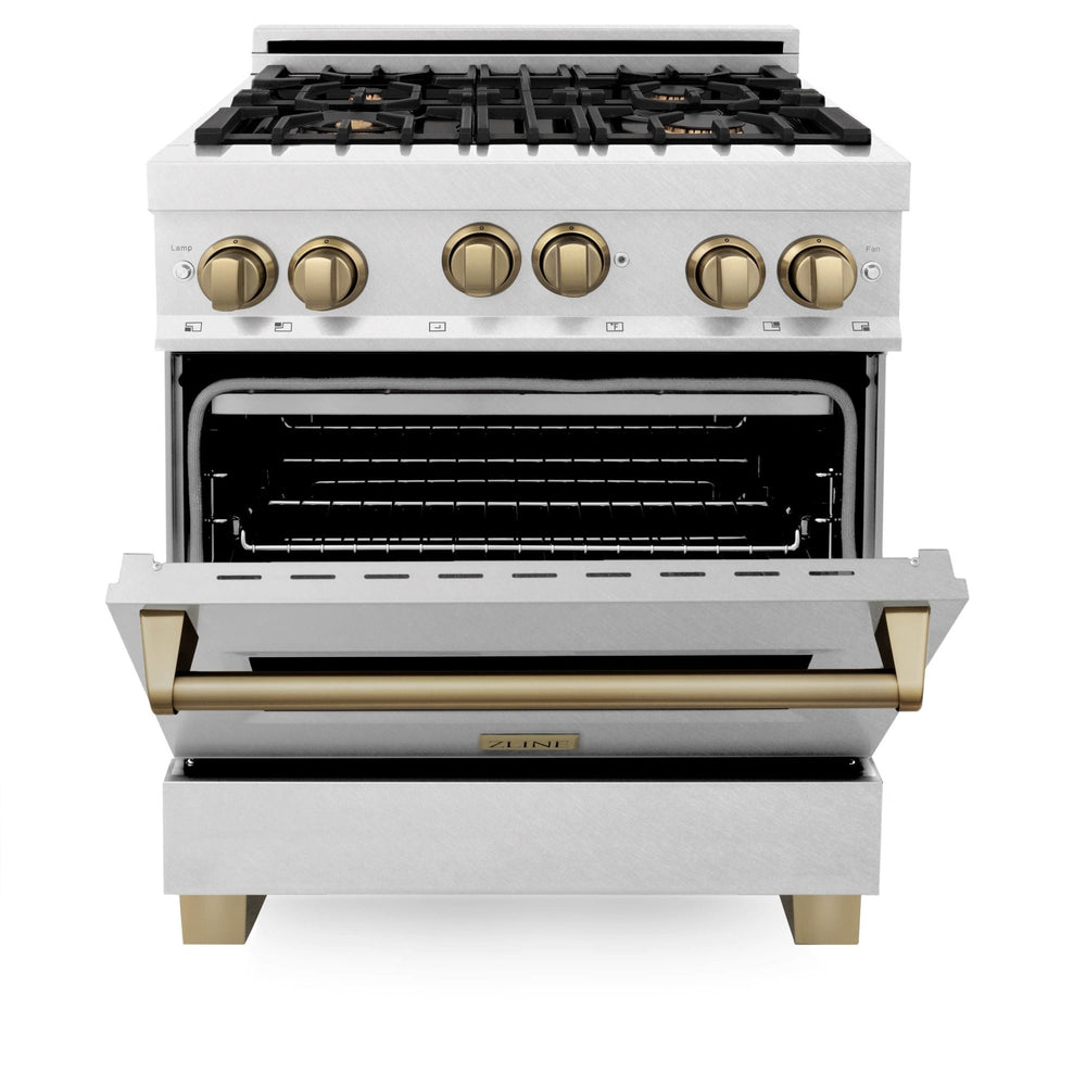 ZLINE 30" Range with Gas Stove and Gas Oven in Champagne Bronze