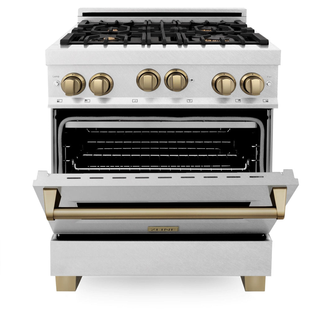 ZLINE 30" Range with Gas Stove and Gas Oven in Champagne Bronze