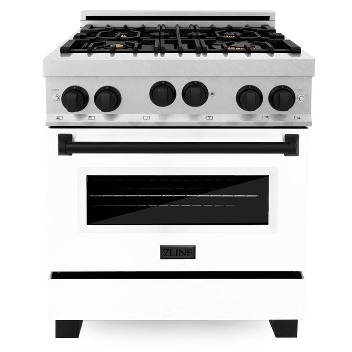 ZLINE 30" 4.0 cu. ft. Range with Gas Stove and Gas Oven in Matte Black