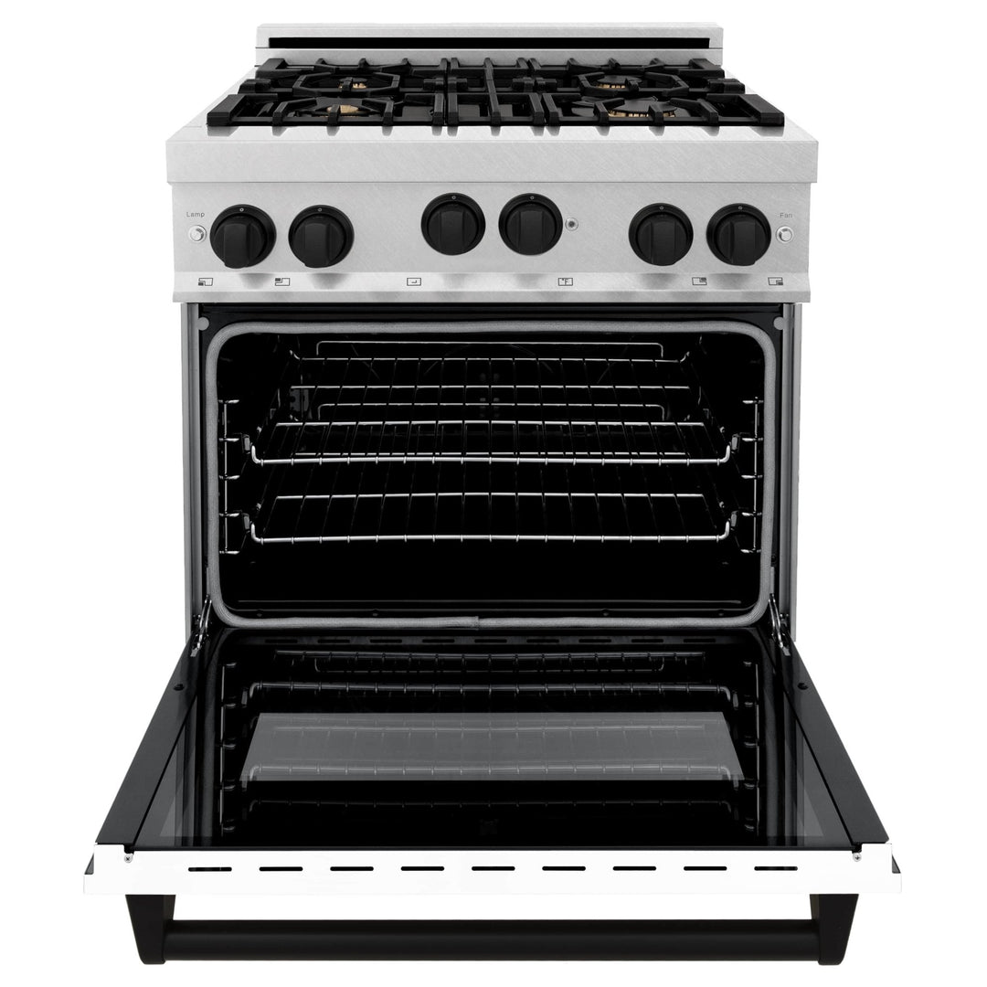 ZLINE 30" 4.0 cu. ft. Range with Gas Stove and Gas Oven in Matte Black