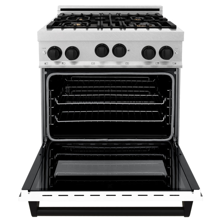 ZLINE 30" 4.0 cu. ft. Range with Gas Stove and Gas Oven in Matte Black