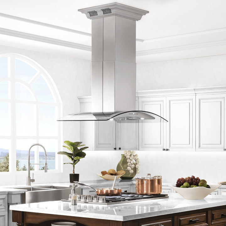 ZLINE 30” Island Mount Range Hood in Stainless Steel W/ CrownSound