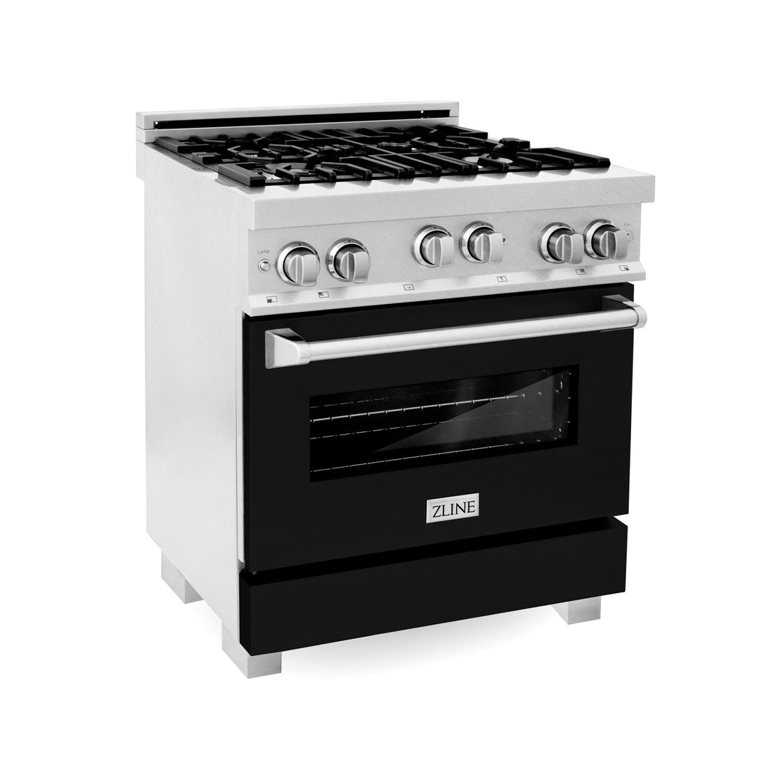 ZLINE 30" 4.0 cu. ft. Range with Gas Stove and Gas Oven in DuraSnow® Stainless Steel with Color Door Options