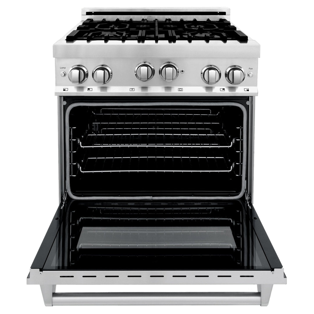 ZLINE 30" Range Gas Stove and Gas Oven Stainless Steel Brass Burners