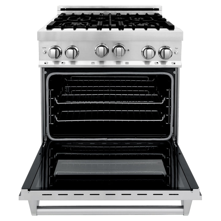 ZLINE 30" Range Gas Stove and Gas Oven Stainless Steel Brass Burners