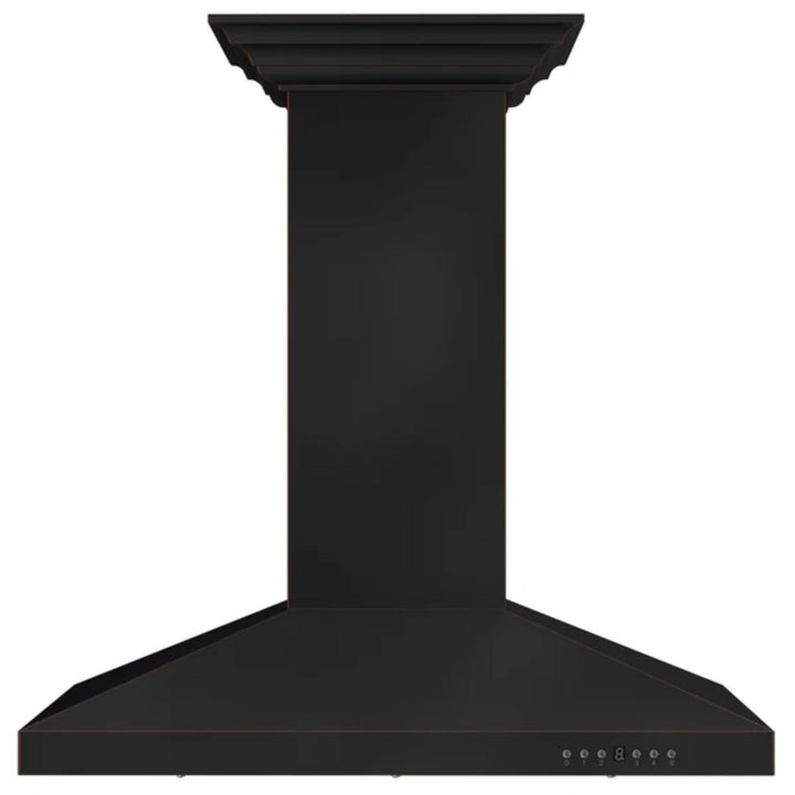 ZLINE 36" Designer Oil-Rubbed Bronze Island Mount Range Hood.