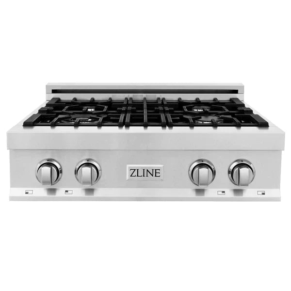 ZLINE 30" Rangetop, 30” Double Wall Oven, 36” Refrigerator, Convertible Wall Mount Hood