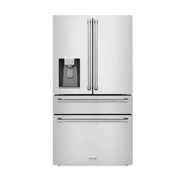 ZLINE 30" Rangetop, 30” Double Wall Oven, 36” Refrigerator, Convertible Wall Mount Hood