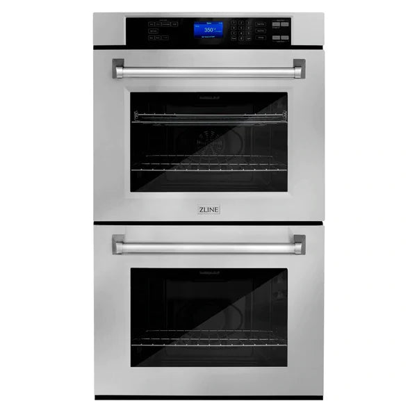 ZLINE 30" Rangetop, 30” Double Wall Oven, 36” Refrigerator, Convertible Wall Mount Hood