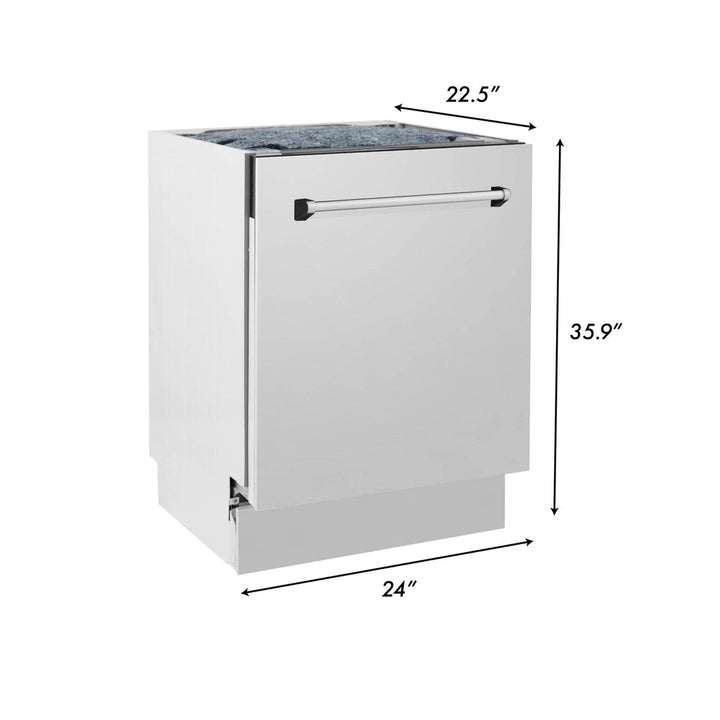 ZLINE 36" 4 Piece Stainless Range, Range Hood, Microwave &amp; Refrigerator