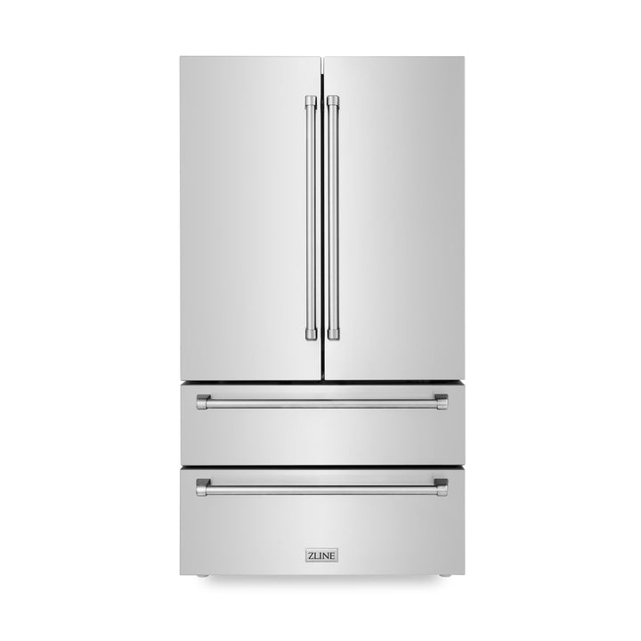 ZLINE 36" 4 Piece Stainless Range, Range Hood, Microwave &amp; Refrigerator