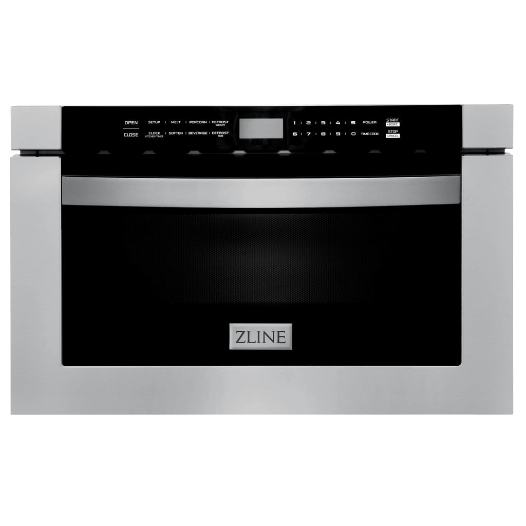 ZLINE 36" 4 Piece Stainless Range, Range Hood, Dishwasher &amp; Microwave