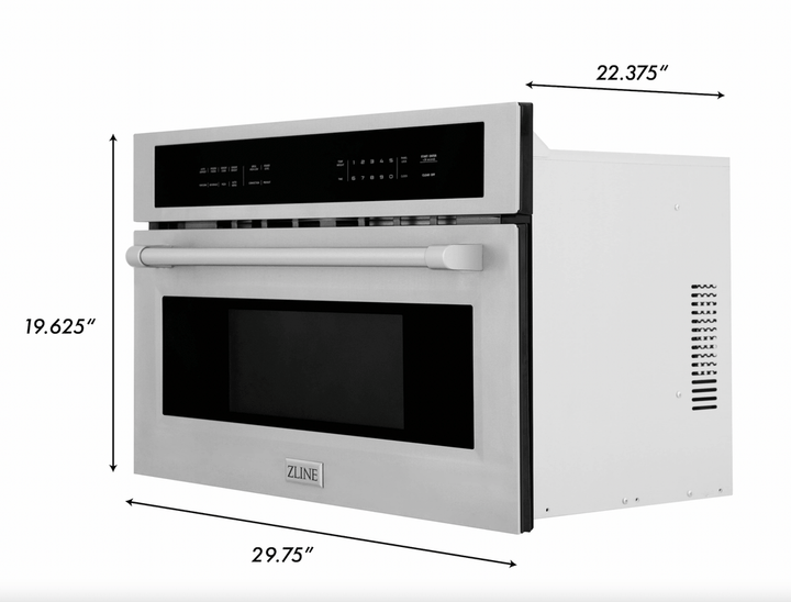 ZLINE 30” 3 Piece Stainless Fuel Range w/ Range Hood &amp; Dishwasher